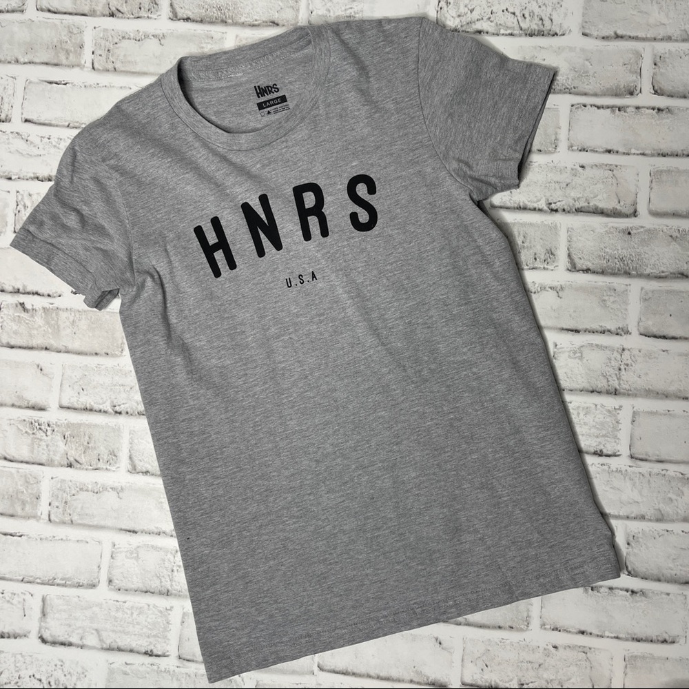 HNRS womens gray short sleeve tshirt large